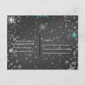 ウィンターワンダーランドチョークティール(緑がかった色)&パープル救デート 案内ポストカード (裏面)