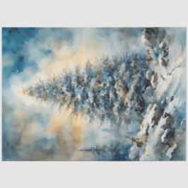 ウィンターワンダーランドツリーアンドディアデクページ紙 薄葉紙