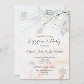 ウィンターワンダーランドツリーブランチ婚約 招待状 (正面)