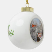 ウィンターワンダーランドテンプレートオーナメント セラミックボールオーナメント (左)