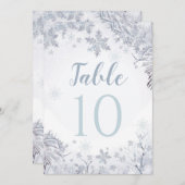 ウィンターワンダーランドテーブルナンバーカード 招待状 (正面/裏面)