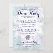 ウィンターワンダーランドテーマバルミツワー誕生日 招待状 (裏面)