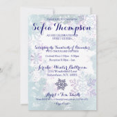 ウィンターワンダーランドテーマSweet sixteen誕生日 招待状 (裏面)