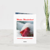 ウィンターワンダーランドノートカード カード (裏面)