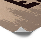 ウィンターワンダーランドバッファロープレイドハッピーバースデー ポスター (角)