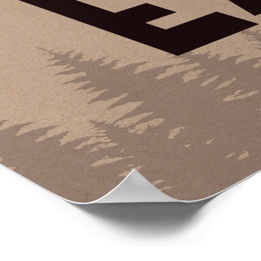 ウィンターワンダーランドバッファロープレイドハッピーバースデー ポスター (角)