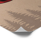 ウィンターワンダーランドバッファロープレイド誕生日パーティー ポスター (角)