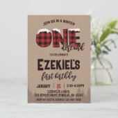 ウィンターワンダーランドバッファロープレイド誕生日パーティー 招待状 (スタンド正面)