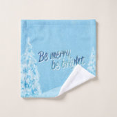 ウィンターワンダーランドパインツリーホリデイ バスタオルセット (ウォッシュタオル)