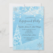 ウィンターワンダーランドパインツリー婚約 招待状 (正面)