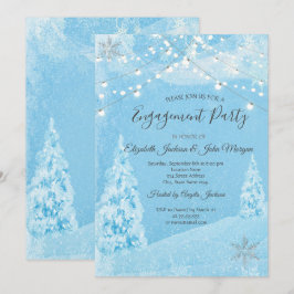 ウィンターワンダーランドパインツリー婚約 招待状