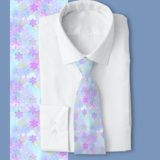 ウィンターワンダーランドパステルスノーフレーク ネクタイ
