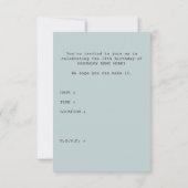 ウィンターワンダーランドパスポート 18歳の誕生日 招待状 (裏面)