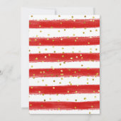 ウィンターワンダーランドパーティー、クリスマスツイン誕生日、ツイン 招待状 (裏面)