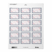 ウィンターワンダーランドピンクとシルバーの誕生日アドレス ラベル (フルシート)