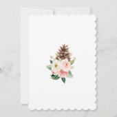 ウィンターワンダーランドピンクガールベビーシャワー招待状 招待状 (裏面)