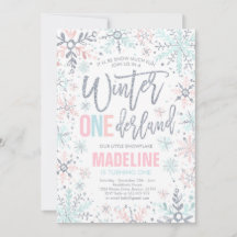 ウィンターワンダーランドピンクシルバースノーフレーク誕生日