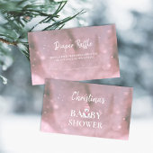 ウィンターワンダーランドピンクベビーおむつラッフルリクエスト エンクロージャーカード