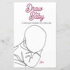 ウィンターワンダーランドピンクベビーシャワーゲームドローベビー