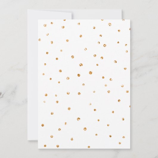 ウィンターワンダーランドピンク金ゴールドウッドランドディアー誕生日 招待状 (裏面)