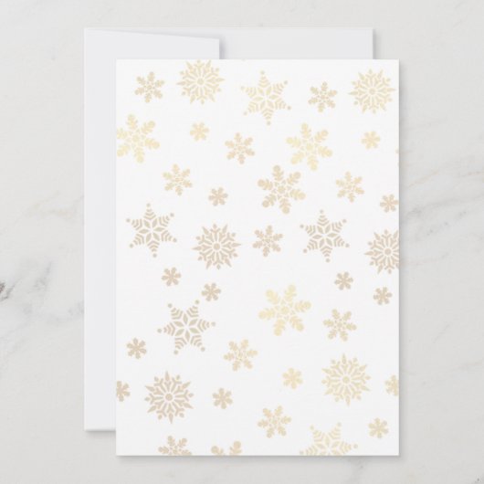 ウィンターワンダーランドファースト誕生日フォト招待状 招待状 (裏面)