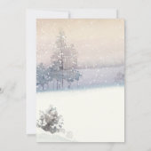 ウィンターワンダーランドファースト誕生日招待状 (裏面)