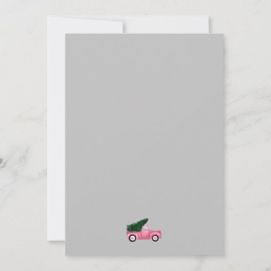 ウィンターワンダーランドファースト誕生日招待状 招待状 (裏面)