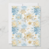 ウィンターワンダーランドファースト誕生日 招待状 (裏面)