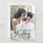 ウィンターワンダーランドフォト結婚式招待状 招待状 (正面)