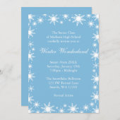 ウィンターワンダーランドフォーマルプロムダンスボール 招待状 (正面/裏面)