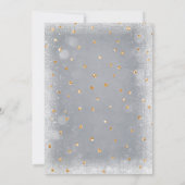 ウィンターワンダーランドフローラシルバーウッドランド誕生日 招待状 (裏面)