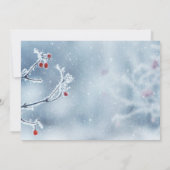 ウィンターワンダーランドブランズブルー婚約 招待状 (裏面)