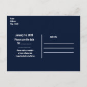 ウィンターワンダーランドブルーイベント保存日付 案内ポストカード (裏面)