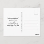 ウィンターワンダーランドブルークリスマスバウブル ポストカード (裏面)