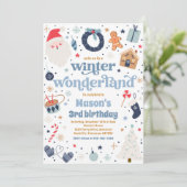 ウィンターワンダーランドブルークリスマスバースデーパーティー 招待状 (スタンド正面)