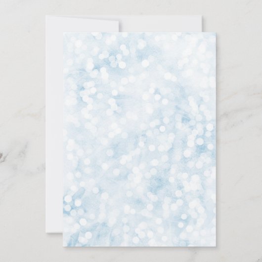 ウィンターワンダーランドブルーシルバースノーアイススウィート16 招待状 (裏面)