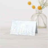 ウィンターワンダーランドブルーシルバースノー プレイスカード (裏面)