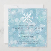 ウィンターワンダーランドブルースノーウィー《写真》ぼけ味Sweet sixteen 招待状 (正面)