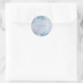 ウィンターワンダーランドブルースノーフレークエレガントカスタム ラウンドシール (バッグ)