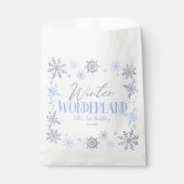ウィンターワンダーランドブルースノーフレーク誕生日パーティー フェイバーバッグ (正面)