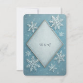 ウィンターワンダーランドブルースノーロマンチック結婚ズ 出欠カード (裏面)