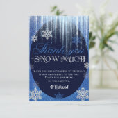 ウィンターワンダーランドブルーフラットサンキューカード サンキューカード (スタンド正面)