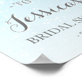 ウィンターワンダーランドブルーブライダルシャワーウェルカムサイン ポスター (角)