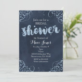 ウィンターワンダーランドブルーブライダルシャワー招待 招待状 (スタンド正面)