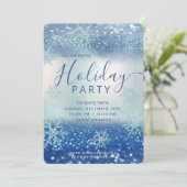 ウィンターワンダーランドブルー企業のホリデーパーティー 招待状 (スタンド正面)