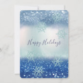 ウィンターワンダーランドブルー企業のホリデーパーティー 招待状 (裏面)