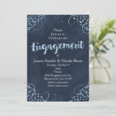 ウィンターワンダーランドブルー婚約招待状 招待状 (スタンド正面)