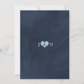 ウィンターワンダーランドブルー婚約招待状 招待状 (裏面)