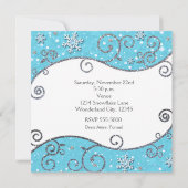 ウィンターワンダーランドブルー&シルバースワーズブライトブルー 招待状 (裏面)