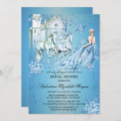 ウィンターワンダーランドプリンセスブライダルシャワー 招待状 (正面/裏面)